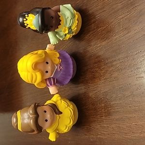 Disney Little People Belle, Rapunzel, and Tiana